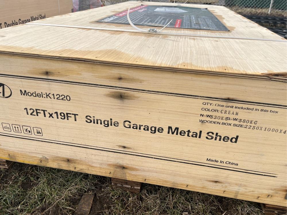 All-Metal 12' x 19’ single Garage