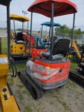 Orange Infront YFE15 Mini Excavator w/ Blade, Hyd Thumb & Canopy