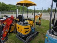 Yellow Infront YFE15 Mini Excavator w/ Blade, Hyd Thumb & Canopy