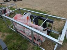 WIG Skid Loader Auger Attachment w/ 12" & 18" Bits & Extension Rod