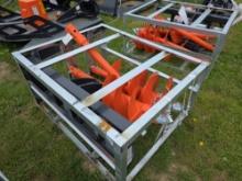 WIG Skid Loader Auger Attachment w/ 12" & 18" Bits & Extension Rod
