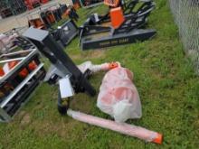 WIG Skid Loader Auger Attachment w/ 12" & 18" Bits & Extension Rod