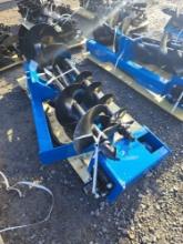 Future Skid Steer Auger Attachment w/ 3 Bits