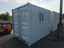 10' Portable Office / Storage Container w/ Man Door & Window