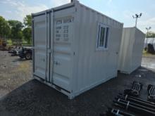 12' Portable Office/ Storage Container w/ Man Door & Window