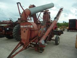 White 1210 pull type corn sheller, rear dragline, recently used