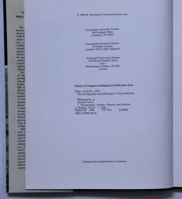 Clyde H. Dilley, "The Photography and Philosophy of Wynn Bullock"