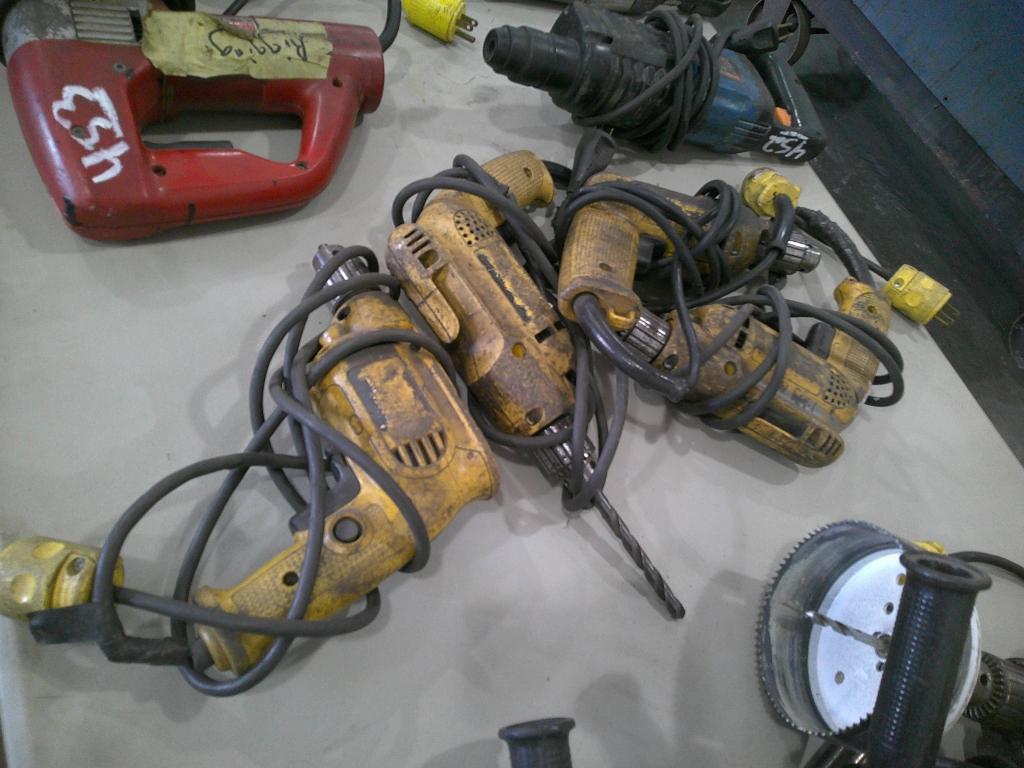 (4) DEWALT 1/2" DRILLS