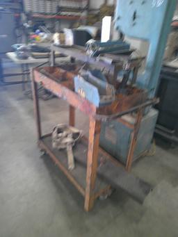 METAL ROLLING CART W/ CONTENTS