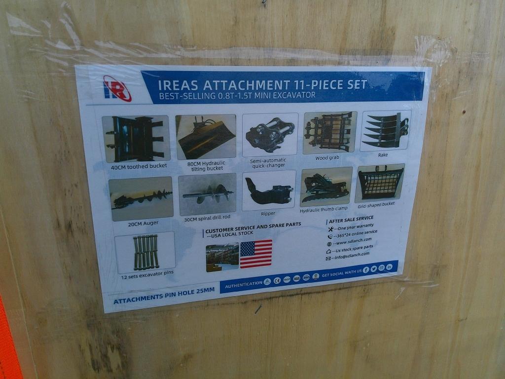 IREAS 11PC MINI EXCAVATOR SET- SEE PIC FOR DETAILS