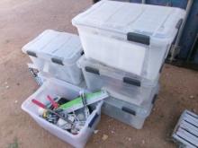 MISC TOTES OF ELECTRICAL PARTS