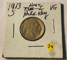 1913 S Type I Horn Rare Key