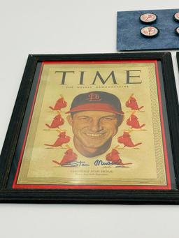 Mickey Mantle, Stan Musial Autographed Pictures