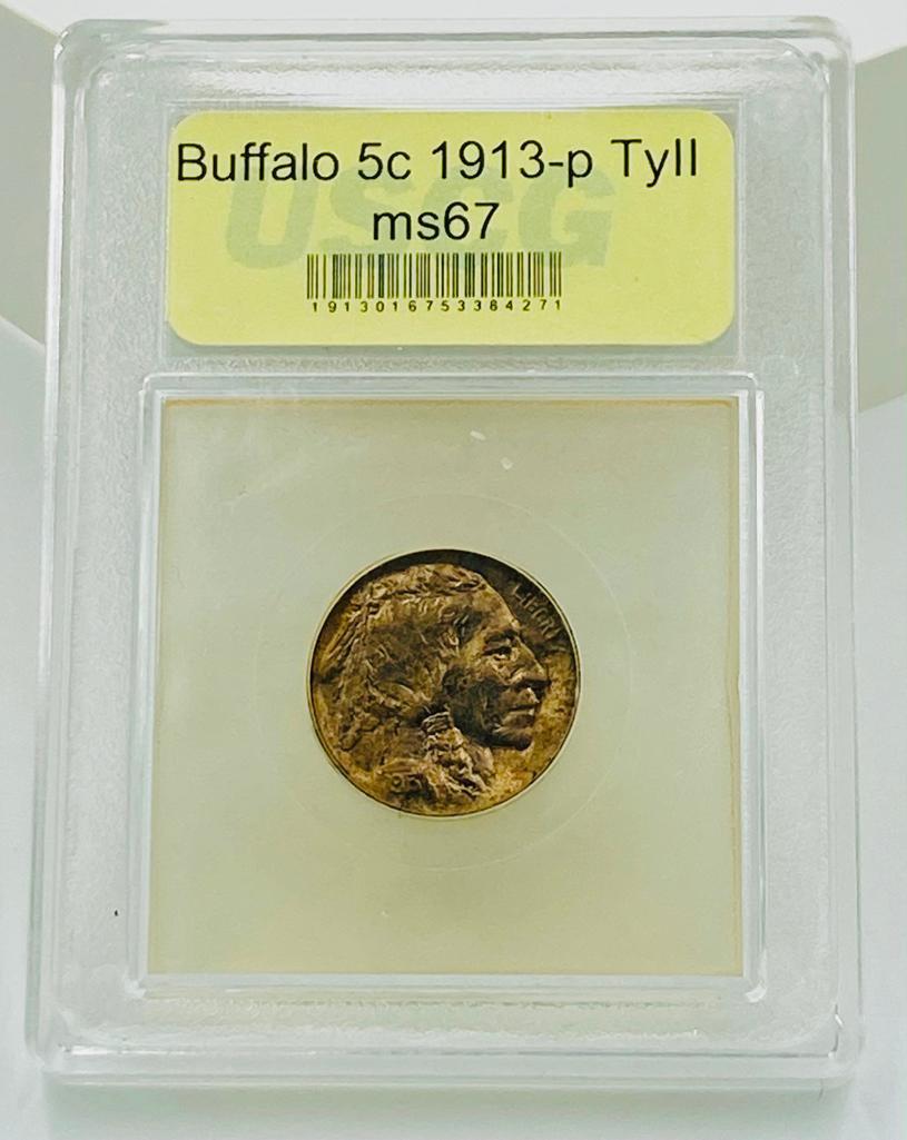 1913-P Buffalo Nickel Type ll