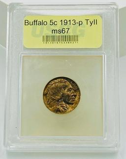 1913-P Buffalo Nickel Type ll