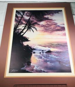 "Island Sunset" by Larry Dotson Signed Print