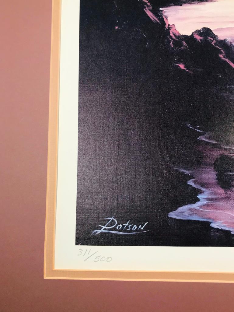 "Island Sunset" by Larry Dotson Signed Print