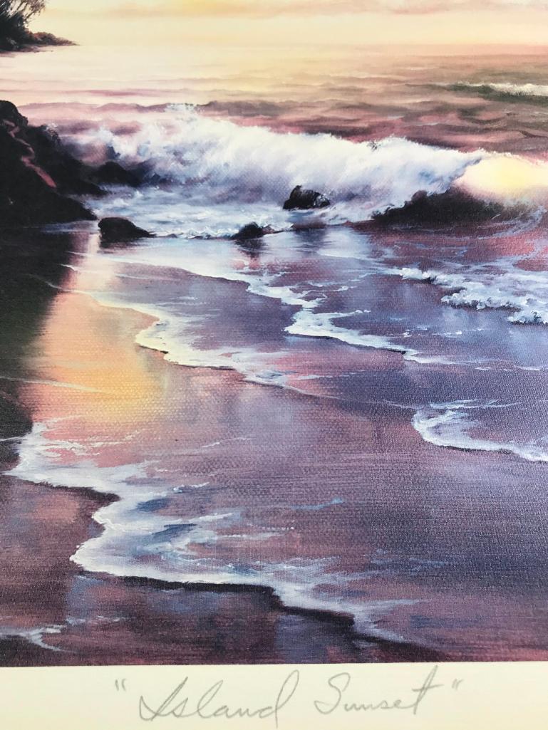 "Island Sunset" by Larry Dotson Signed Print