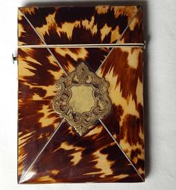 Antique Tortoise Shell Calling Card Case