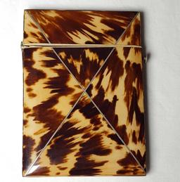 Antique Tortoise Shell Calling Card Case