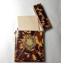 Antique Tortoise Shell Calling Card Case
