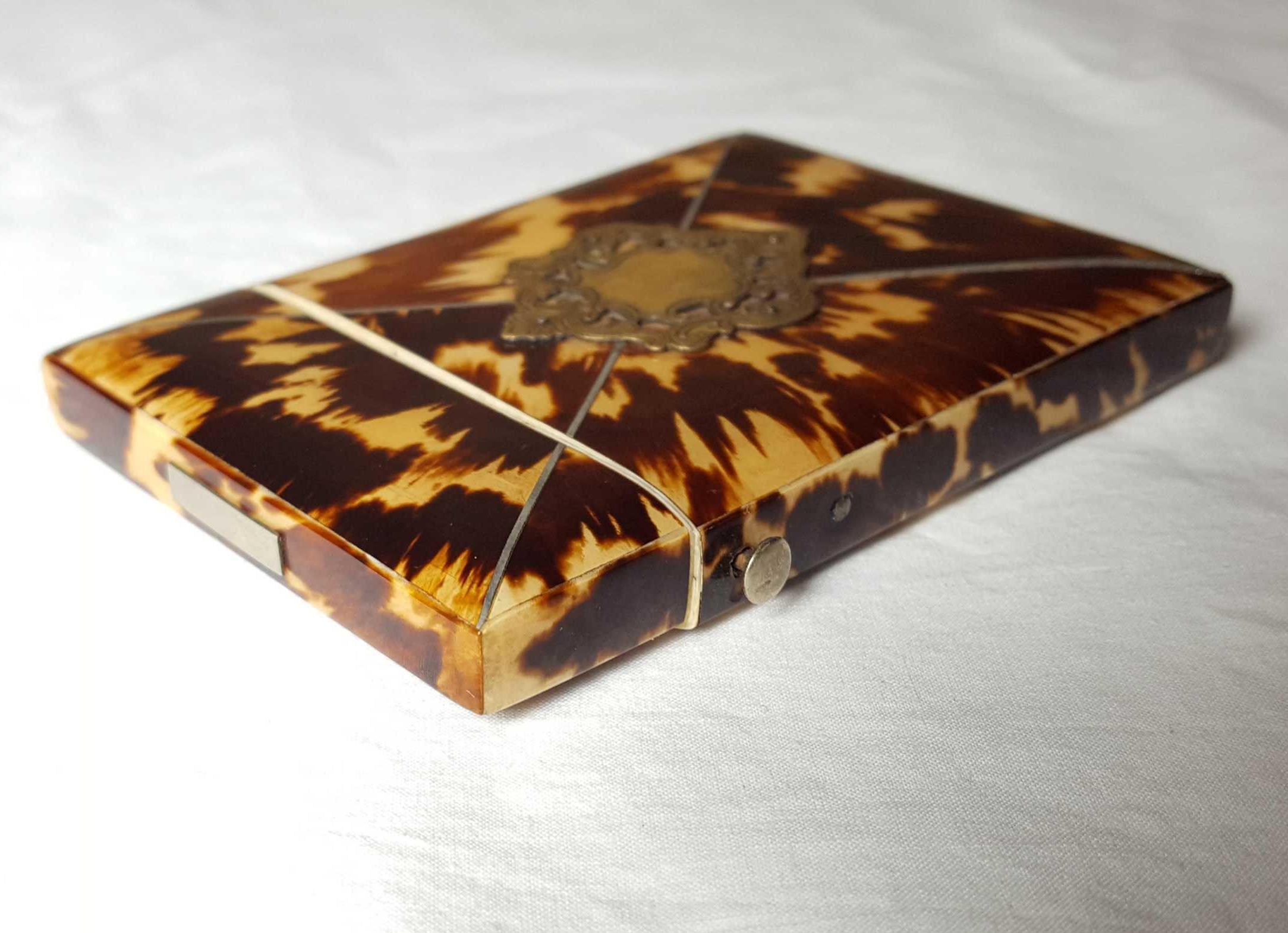 Antique Tortoise Shell Calling Card Case