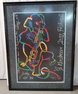 Rolf Knie Signed Silkscreen Jazz Poster 1996 Montreux 30th Jazz Festival
