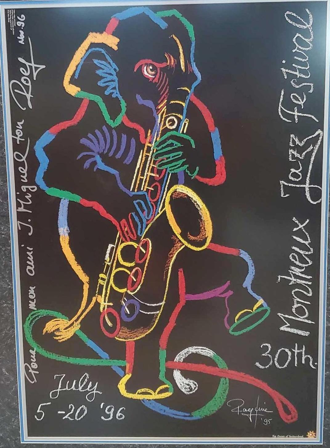 Rolf Knie Signed Silkscreen Jazz Poster 1996 Montreux 30th Jazz Festival