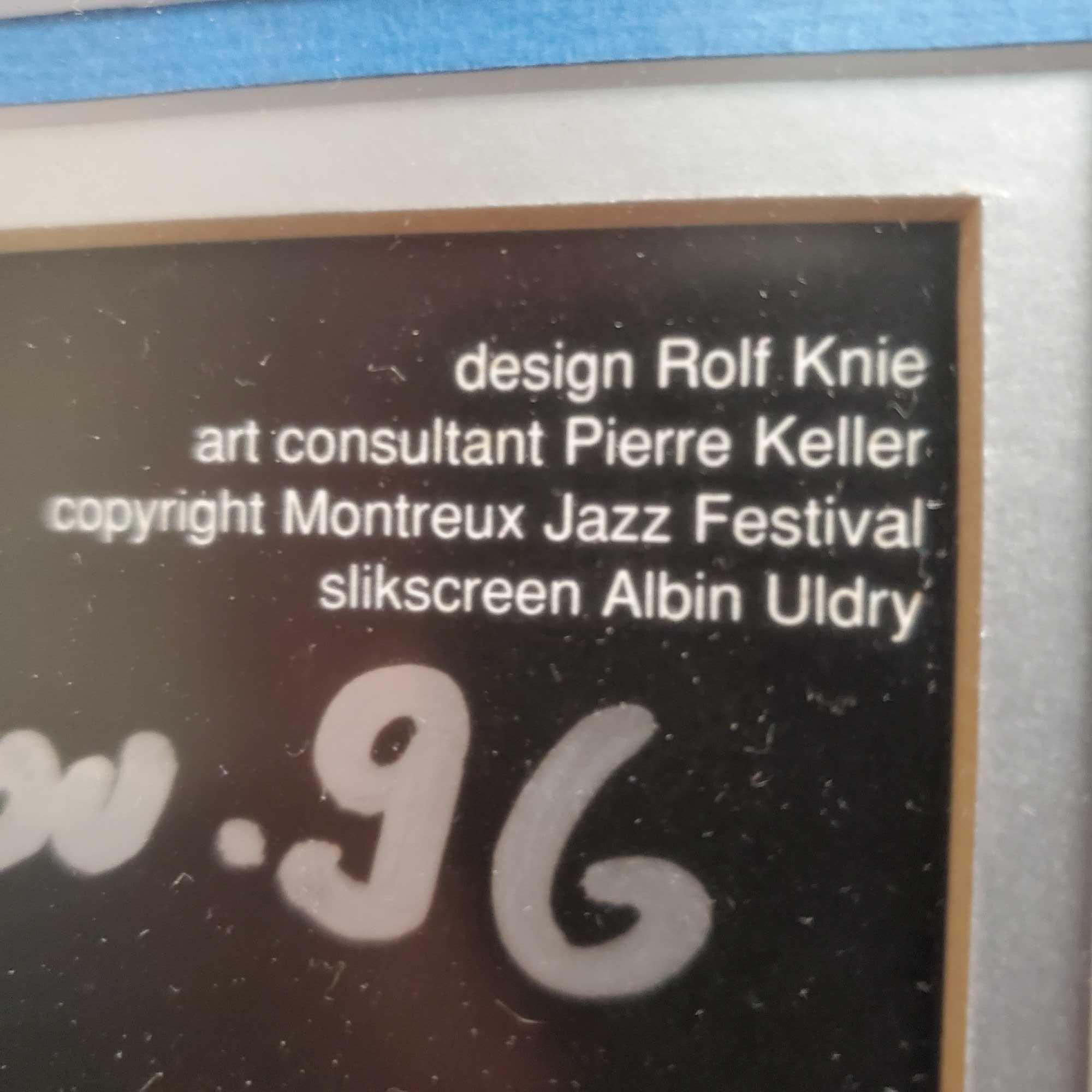 Rolf Knie Signed Silkscreen Jazz Poster 1996 Montreux 30th Jazz Festival