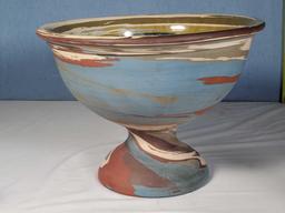 Rare 9" x 12" Niloak Mission Swirl Punch Bowl