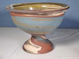 Rare 9" x 12" Niloak Mission Swirl Punch Bowl