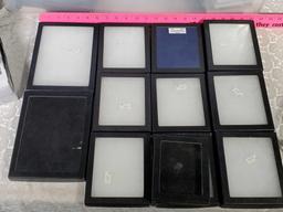 Large Collection of Jewerlry Display Cases in Varied Sizes, Stands, And More