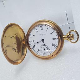 1900 Elgin 18s 7 Jewel Model 4 Grade 207 Hunting Case Pocket Watch