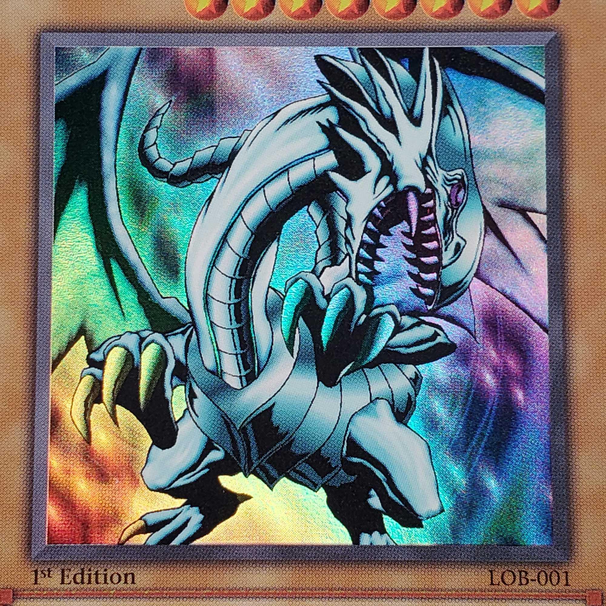 Yugioh Yu-Gi-Oh! Blue-Eyes White Dragon 2002 First Edition LOB-001 Ultimate Rare Trading Card M/NM