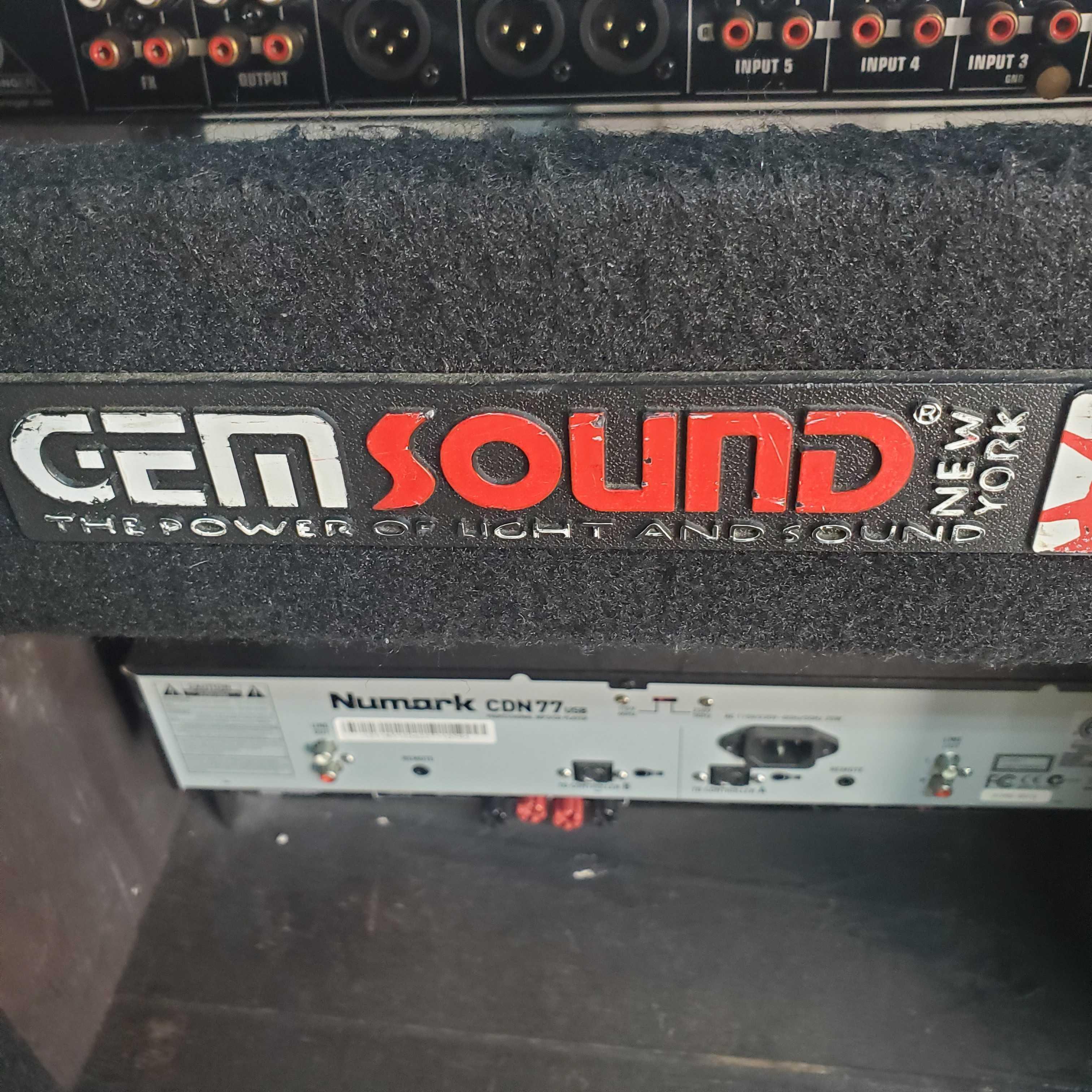 Portable Box Rack With Behringer, Crown And Numark Components (ALL LIGHT UP)