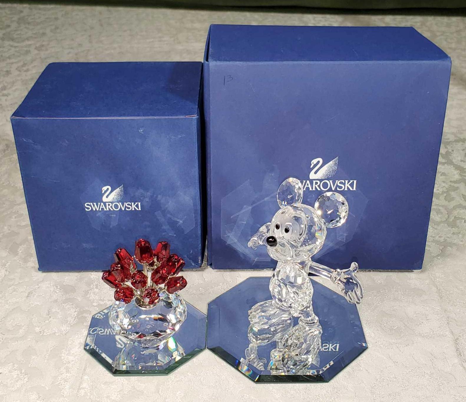 Mickey Mouse & More Swarovski Figurine in Boxes