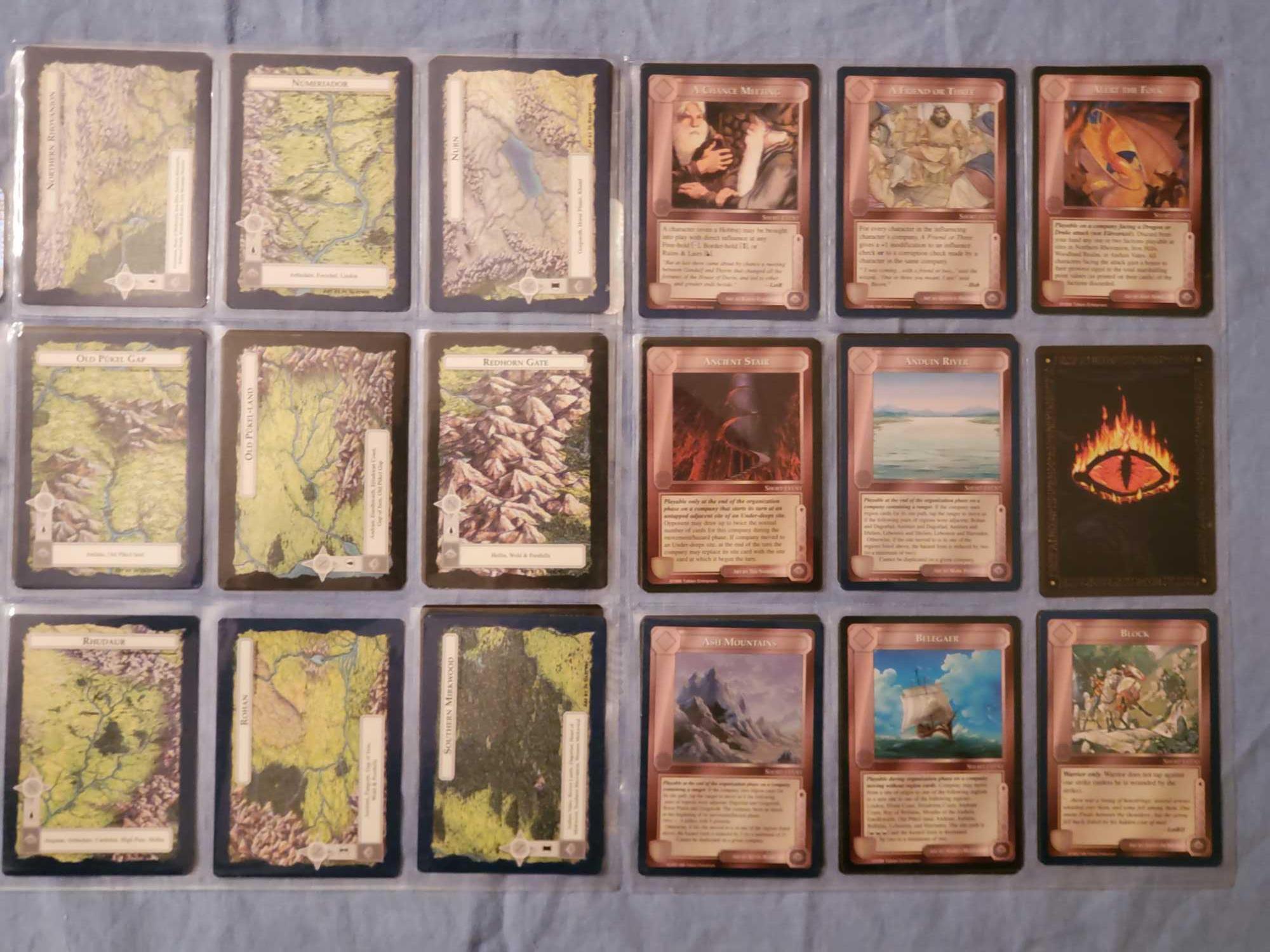 700+ 1990s MECCG Middile Earth Collectible Card Game Cards with Lidless Eye Backs