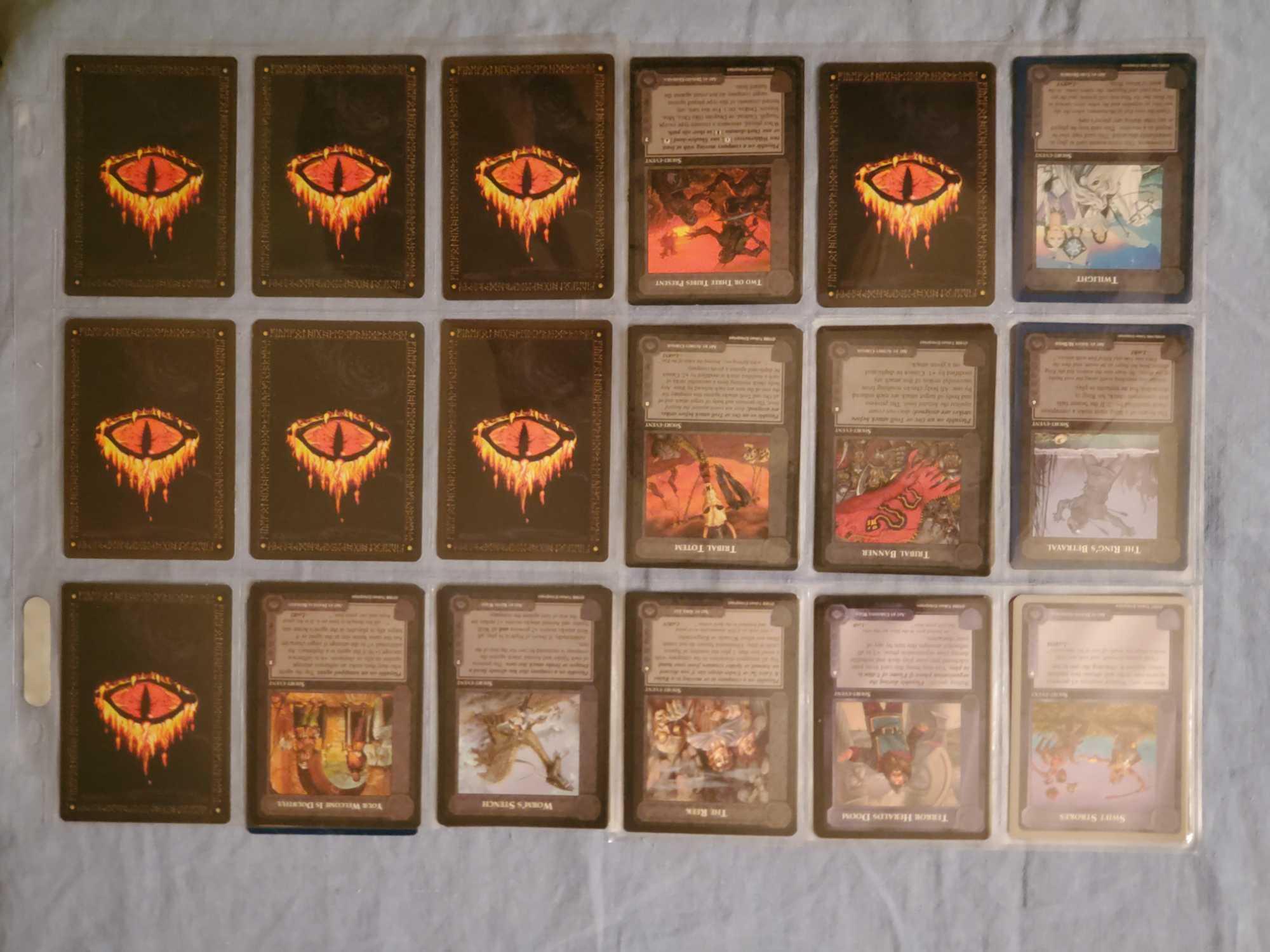 700+ 1990s MECCG Middile Earth Collectible Card Game Cards with Lidless Eye Backs