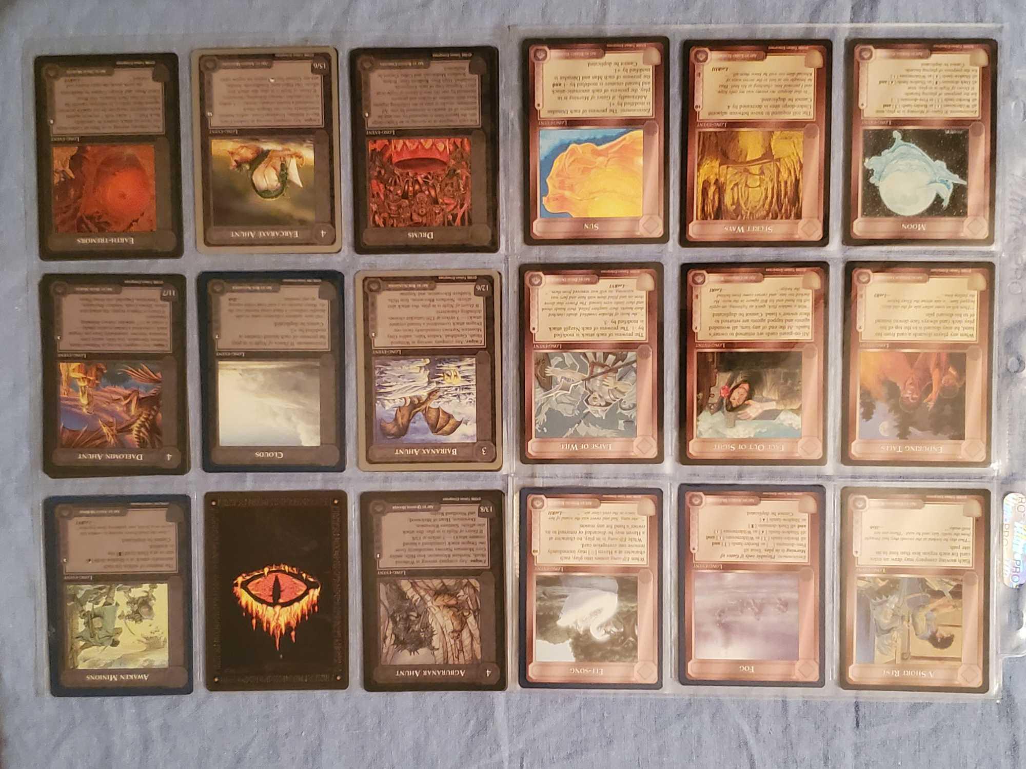 700+ 1990s MECCG Middile Earth Collectible Card Game Cards with Lidless Eye Backs