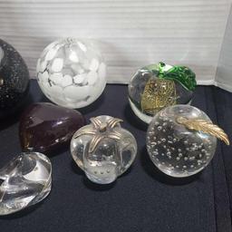 Collection Of Art Glass Paperweights And More