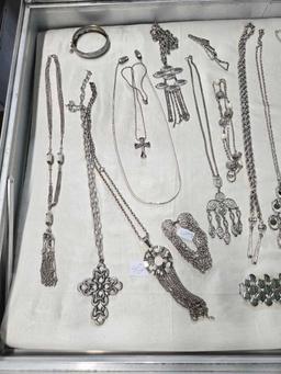 Vintage Silver Tone Costume Jewelry incl. Signed