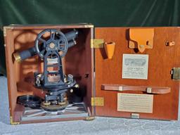 Rare Antique Keuffel And Esser Co. T-34 Transit Survey Instrument With Original Box And Tripod