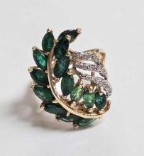 Estate 14k Gold Emerald Ring