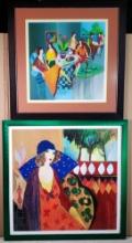 2 - Itzchak Tarkay Framed Serigraphs In Colors