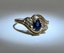 10k Gold Sapphire Ring