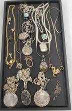 Tray Lot Of Sterling Silver Jewelry