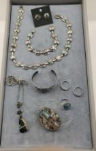 Tray Lot Of Sterling Silver Jewelry