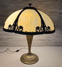 Antique Slag Glass Lamp