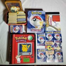 Tray Lot of Approx 800 1999-2004 Pokemon Cards, Album, Tin, Starter Box