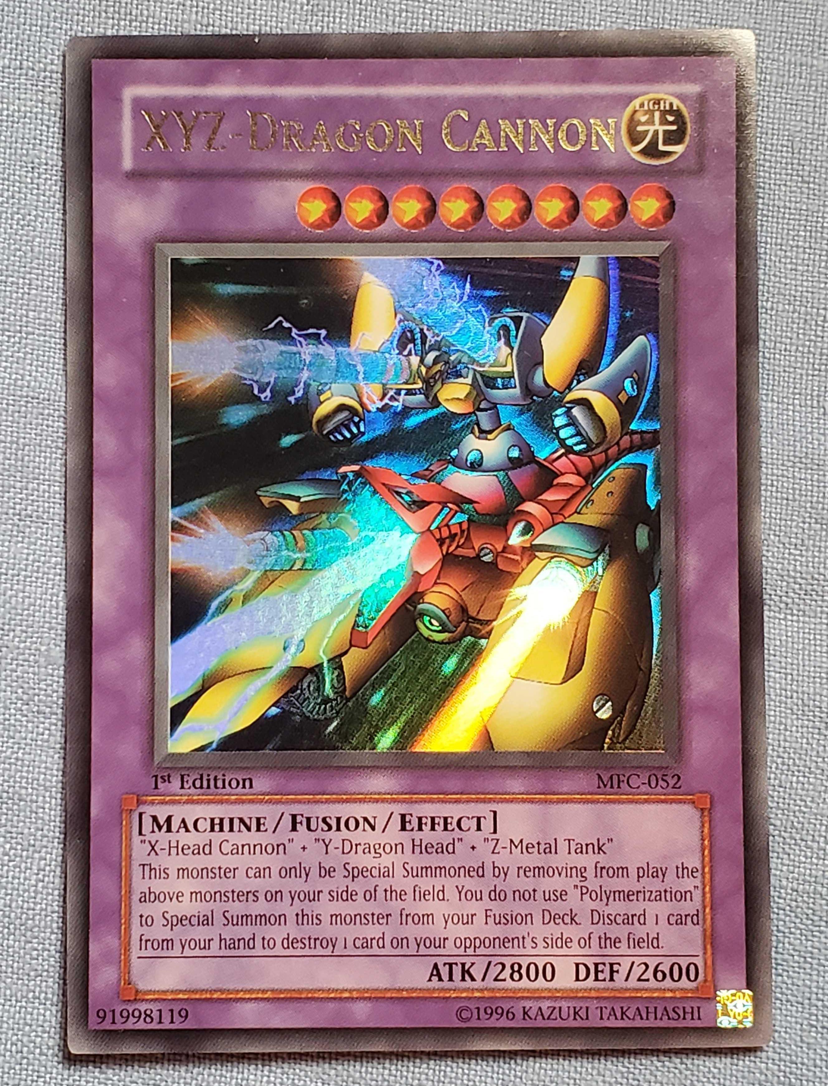 8 Yu-Gi-Oh! 2003 Magician's Force 1st Edition X,Y, and Z Dragon, Tank and Cannon Cards